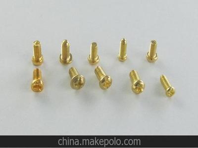 供应批发电器专用螺丝与黄铜螺钉 接线铜螺丝、圆尾螺钉等型号图片展示